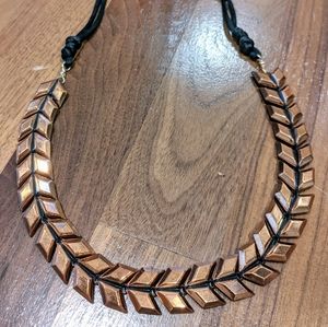 VINTAGE Copper Modernist Necklace Arrows